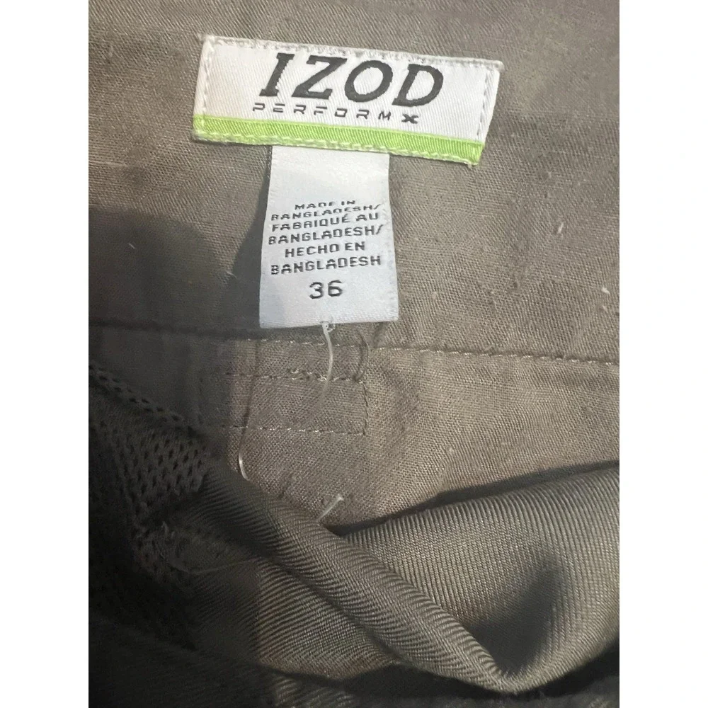 IZOD XFG Cargo Golf‎ Shorts Men 36 Army Green Inseam 9 Inches